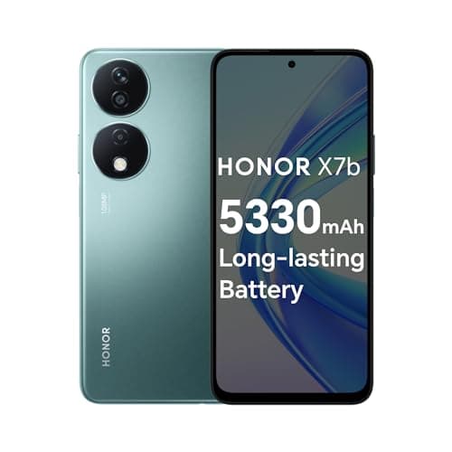 Image of HONOR X7b Mobile Phone Unlocked, 108MP Triple Camera, 6.8" 90Hz Fullview Display, 6 GB+128 GB, Android 13, Dual SIM, Emerald Green