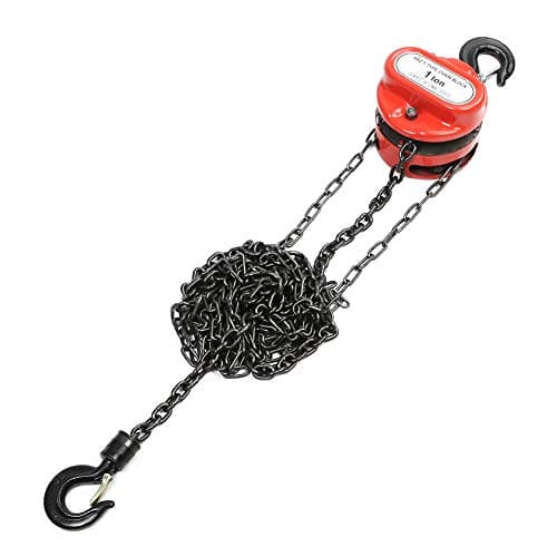 Image of lyrlody Engine Hoist,1 Ton Chain Block Lift Height Hand Tackle Hoist Chain Lever Hoist Chain Block Hoist Ratchet Winch Pull Lifting Height for Workshop Garage Factories