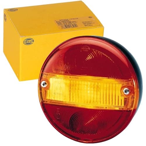 Image of HELLA 2SD 001 685-211 Rearlight - Bulb - 24/12V - mounting/Bolted - Lens Colour: Red/Yellow - Plug: Blade Terminal - left/right - Quantity: 1