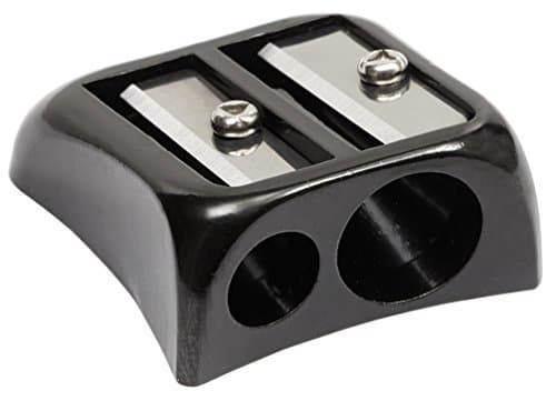 Image of Swordfish ‘Blinc Blinc’ Double-Hole Zinc Pencil Sharpener with Strong Metal Casing [Pack of 1] 40286,Black
