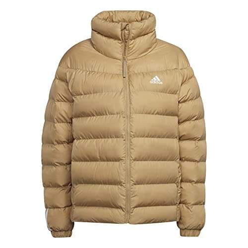 Image of adidas womens Itavic 3-Stripes Midweight Hooded Jacket Beige Tone X-Small