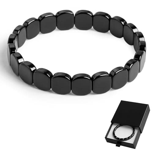 Image of Vutlace Mens Bracelets Hematite Bracelet Men, Men Natural Stones Handmade Bracelets Reignites Masculine Energy Male Healing Bracelets, Men's Inspirational Jewellery Gifts