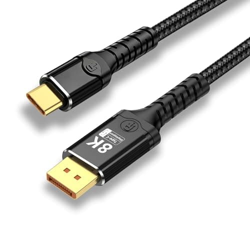 Image of baolongking USB C to Displayport 1.4 cable, Bidirectional Thunderbolt 3/4/5 to DP, USB C to DP cable, Supports 8K@60Hz, Compatible with MacBook Pro/Air, Galaxy S25, iPad Pro, XPS 17 (1M)