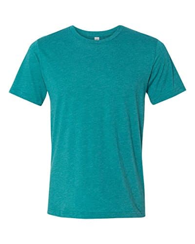 Image of Canvas Mens Triblend Crew Neck Plain Short Sleeve T-Shirt (XL) (Teal Triblend)