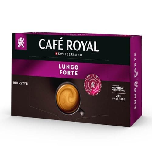 Image of Café Royal Professional Pads, Lungo Forte, 50 Nespresso (R) Professional Compatible Pads for Office and Catering, Rainforest Alliance Certified, 100% Arabica Coffee, Intensity 8