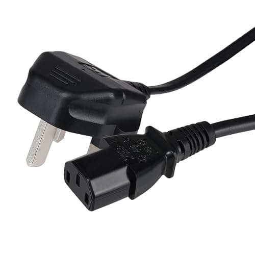 Image of Maplin Power Lead IEC C13 Female Plug to UK 3 Pin Mains Plug 13 Amp Fuse, 3m Cable