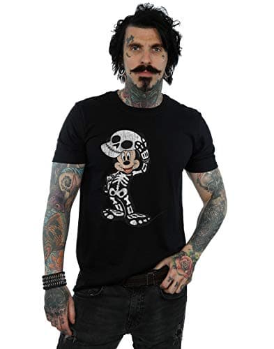 Image of Disney Men's Mickey Mouse Skeleton T-Shirt Black XX-Large
