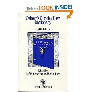 Image of Osborn's Concise Law Dictionary