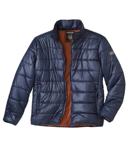 Image of ATLAS FOR MEN Puffer Jacket - Mens Down Jacket - Water Repellent, Lightweight, Packable Outdoor Coat - Full Zip Through - UK Sizes S to 4XL - Blue