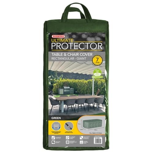Image of Bosmere Ultimate Protector Rectangular Patio Set Cover 10 Seat Green U538G