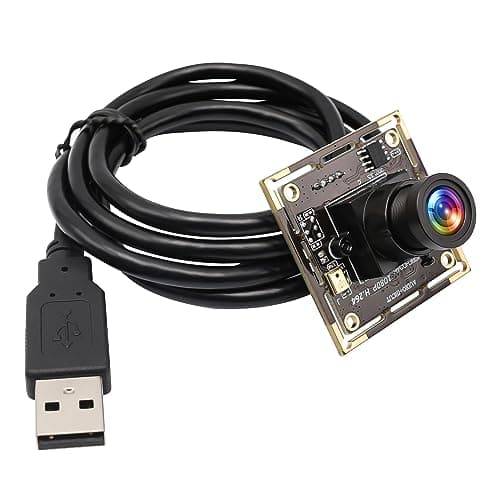 Image of ELP 2.8mm Lens Raspberry Pi 1080P H.264 Microphone PC Web USB Security Camera for Computer Mini UVC USB2.0 Video Audio Webcam Board 2MP CMOS AR0330 Lightburn Laser Camera for Laptop