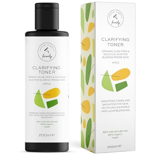 Image of Clarifying Toner for Face - Salicylic Acid Toner - Spot and Oil Control, Cruelty-Free Skincare by The Natural and Organic Family - 7.04 oz