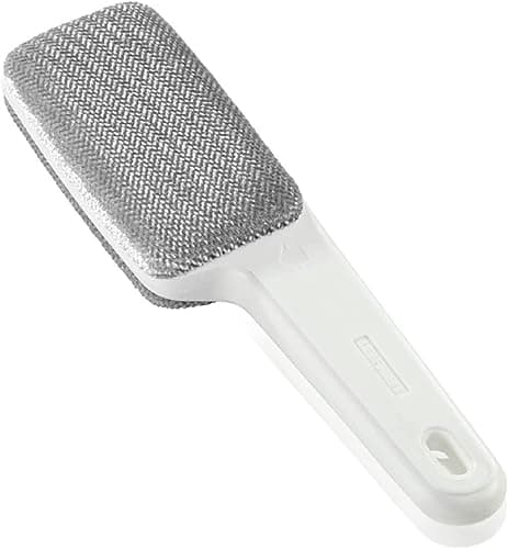 Image of Leifheit Dresseta Clothes Brush, Lint Brush, Brush, Double Sided Head Lint Brush Swivel Head, Lifts Dust, Easily Removes Hairs and Lint from material, Large Clothes Brush 12 cm surface length