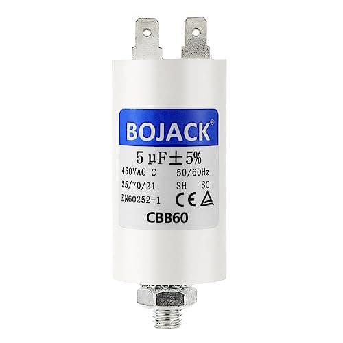 Image of BOJACK CBB60 5uF 450V Motor Start Capacitor for Swimming Pool Pump 5µF 450Volt 30x57MM Connector M8 50/60Hz