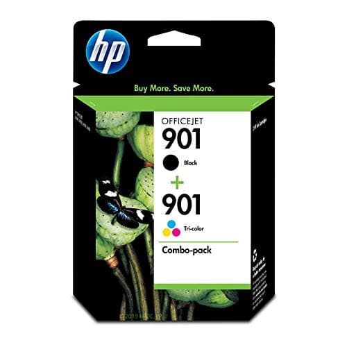 Image of HP 901 | 2 Ink Cartridges | Black, Tri-color | Works OfficeJet 4500, J4500 series, J4680 | CC653AN, CC656AN