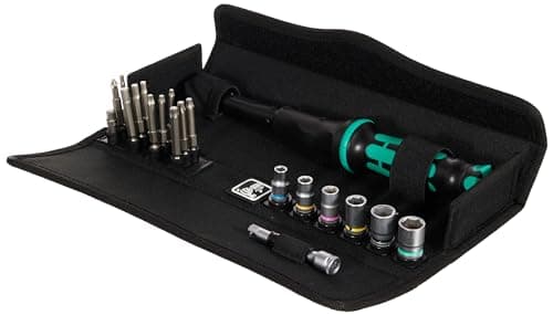 Image of Wera Click-Torque A 6 Set 1 Adjustable Torque Wrench Set, 1/4" Hex Drive, 2.5-25 Nm, 20pc, 05130110001