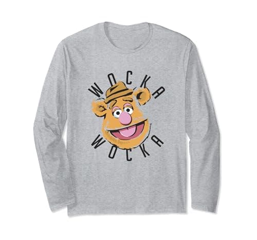 Image of Disney The Muppets Fozzie Bear Wocka Wocka Big Face Long Sleeve T-Shirt