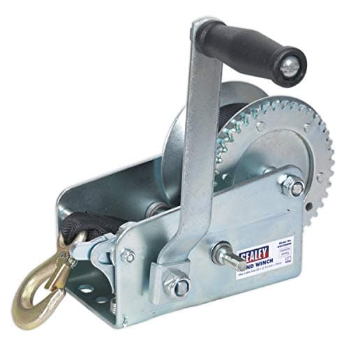 Image of Sealey Gww2000M Geared Hand Winch 900Kg Capacity with Webbing Strap