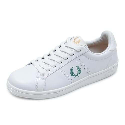 Image of Fred Perry Mens Womens Unisex B5325 B721 Leather/Towelling Court Trainers White 6.5 UK 40 EU
