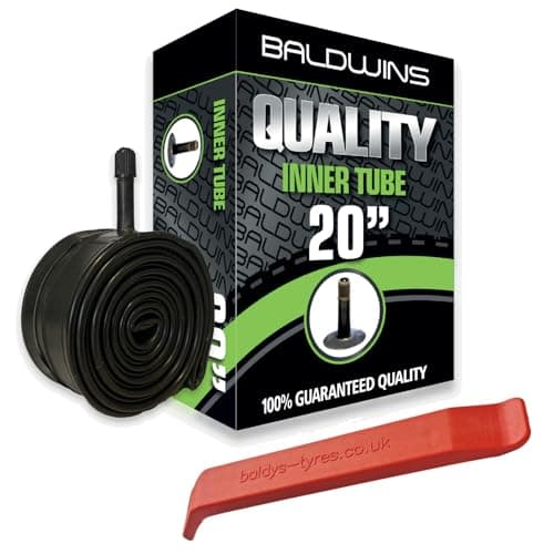 Image of Baldwins Bike Inner Tube 20 x 1.75 to 2.125 Schrader Valve & BALDY'S TYRE LEVER