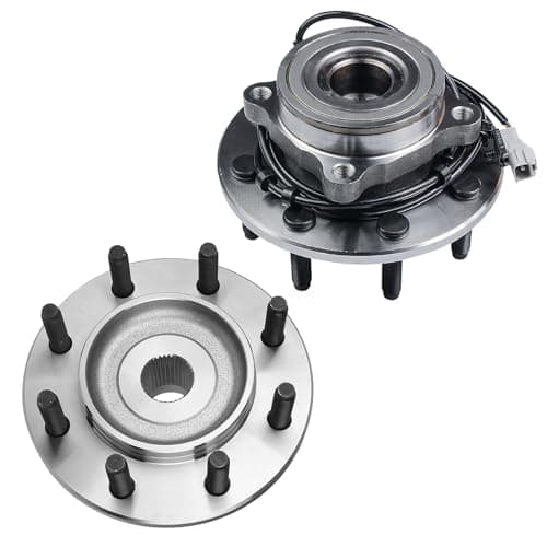 Image of Autoround [4x4, 8 Lug] Pair 2 Front Wheel Hub and Bearing Assembly 515063 Compatible with Dodge Ram 2500 3500 2000 2001 2002 4WD W/ABS - Both Driver Passenger Side w/ABS