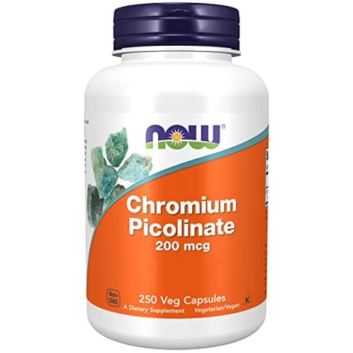 Image of Now Foods, Chromium Picolinate, 200mcg, 250 Vegan Capsules, Trace Mineral, Chromium, Gluten Free, SOYA Free, Vegetarian