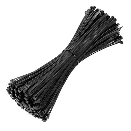 Image of Beshine Black Cable Ties, 300mm x 3.6mm, Pack of 150, 12" Tie Wraps - Self Locking, Strong Nylon Zip Ties for Home Office Garage and Workshop