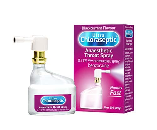 Image of Ultra Chloraseptic Anaesthetic Throat Spray, 15ml, Blackcurrant Flavour, fast acting relief for sore throat pain