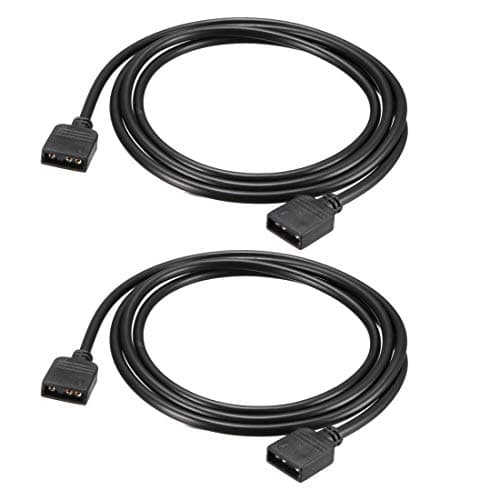 Image of sourcing map ARGB Splitter Cable Female to Female 3 Pin Extension Connector Cord Wire for 5050 3528 LED Light Strips 50cm Length 2Pcs