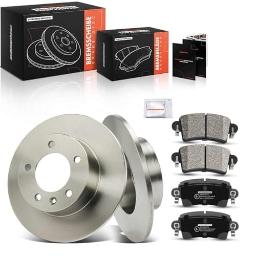 Image of Frankberg Brake Kit incl. 2x Brake Disc + 4x Brake Pad Rear Compatible with Master II Interstar Movano Replace# 4403045,7700314107