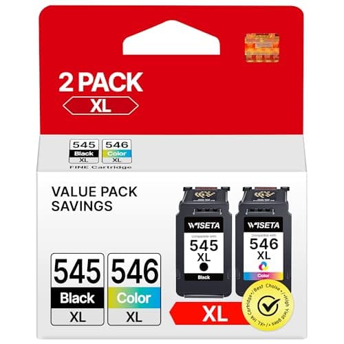 Image of 545XL 546XL Ink Cartridges Replacement for Canon 545 546 Ink Cartridges PG-545 CL-546 XL for Pixma TS3350 TS3355 TS3150 TS3300 TR4550 MG2550S MG3050 TR4500 TS3100 TR4551 TR4650 MX495(1 Black,1 Colour)