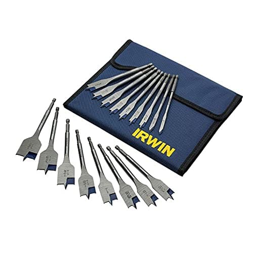 Image of Irwin 17pc Blue Groove 4X Flat Spade Bit Set 6-38mm Wallet 1840636