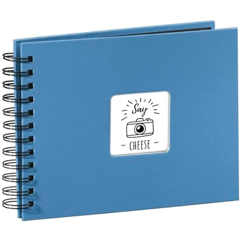 Image of Hama Fine Art Spiralbound Photo Album, 24 x 17cm, Azure Blue, 50 Black Pages