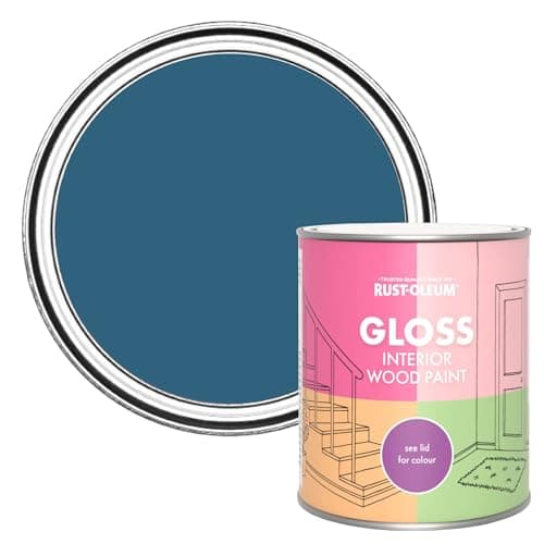 Image of Rust-Oleum Blue Interior Wood Paint in Gloss Finish - Cobalt 750ml