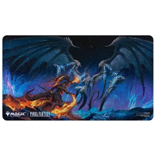 Image of Ultra Pro Final Fantasy x Universes Beyond Ifrit vs Bahamut Holofoil Playmat for Magic: The Gathering