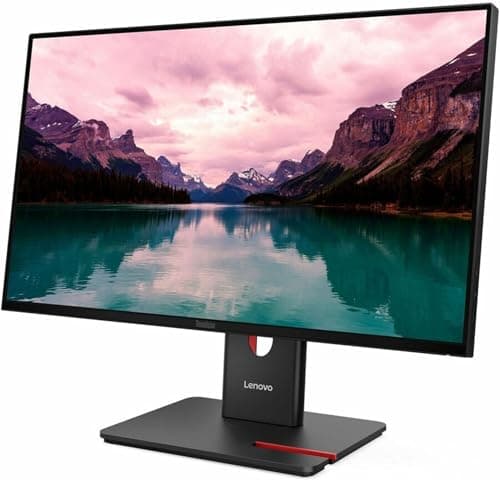 Image of Lenovo ThinkVision T24-40 24" Full HD LED Monitor - 16:9 - Raven Black - 23.8" Display - In-Plane Switching Technology (IPS) - WLED Backlight - 1920 x 1080-16.7