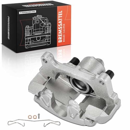 Image of Frankberg Brake Caliper Disc Brake Front Right with Bracket (Hole spacing of the bracket 146mm) Compatible with Golf Plus Golf Pass.a.t Jett.a Octav.i.a II A3 A1 Replace# 1K0615124F