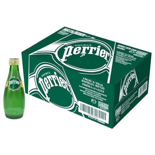 Image of Perrier Sparkling Mineral Water 330ml (Pack of 24) - Carbonated, Zero Calories, 100% Natural, Refreshing, Ideal Mixer
