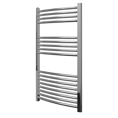 Image of Greened House Curved Heated Towel Rail 600mm wide x 1000mm high Central Heating Towel Radiator