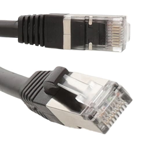Image of kenable Outdoor External CAT6A Copper SSTP Network Cable 10 Gigabit Ethernet Patch Lead Weatherproof UV Resistant Black 25m