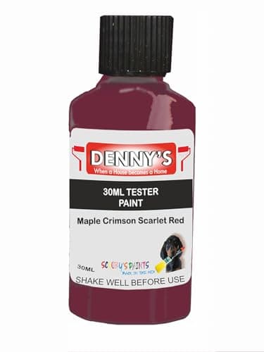 Image of Premium Interior Wall & Ceiling Emulsion Paint – Maple Crimson Scarlet Red – Rich Matt Finish, Durable & Washable, Low Odour, Ideal for Living Rooms, Bedrooms & Hallways (30ML Tester Bottle)