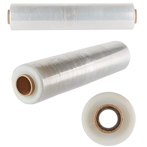 Image of Pallet Stretch Shrink Wrap Film - 400 mm x 300 m 34 micron - Heavy Duty Clear Strong Cling Packaging Parcel Plastic Wrapping Roll for Luggage Protect Industrial Packing and Moving House - pack of 1