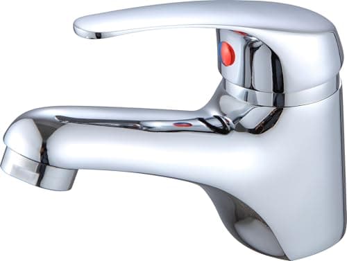 Image of Xcel Home Modern Chrome Basin Mixer Tap with 40mm Ceramic Cartridge | Single Lever Monobloc Design | Ideal for Bathroom Sinks | Compatible with Slotted Basin Waste (1 Pack)