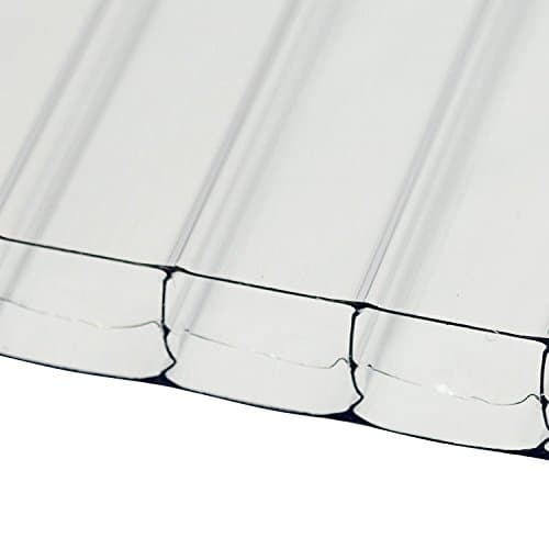 Image of Clear, 600m x 3m (Width x Length) 16mm Multiwall Polycarbonate Sheets Poly Plastic Roof Panel for Lean-to Canopy Conservatory