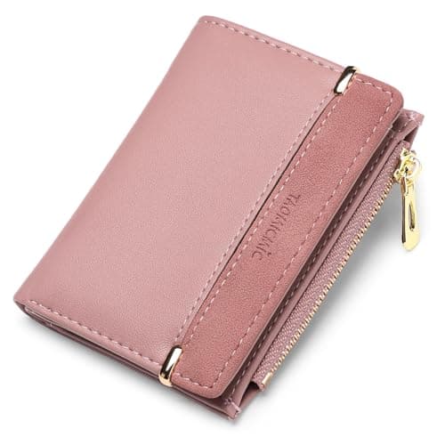 Image of FALAN MULE Small Wallet for Women RFID Blocking Purse for Women Bifold Card Holder Small Purse with Zipper Coin Pocket Women's Wallets for Cash, Cion, Card, Bill