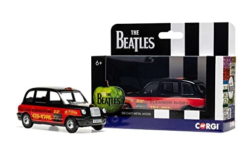 Image of Corgi Diecast Model Cars - CC85936 The Beatles London Taxi 'Yellow Submarine' - Men & Women Souvenir Gifts from UK - Small Die Cast Toy Car Models for Boys, Gift for Motor Enthusiasts