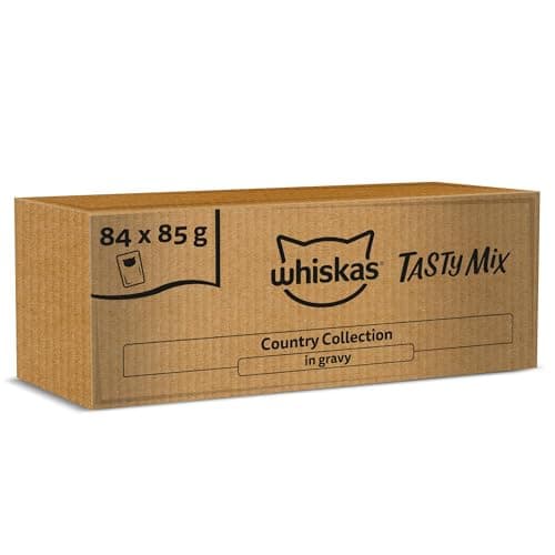 Image of Whiskas 1+ Wet Food - Tasty Mix Country Collection - Selection in sauce - meal bags 84 x 85 g