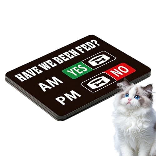Image of Cat Feeding Reminder, Have We Been Fed Sign, Puppy Meal Indication Slider Magnets, Dog Fed Sign Tracker, Puppy Feeding Schedule Chart For Health Management Family Kitchen Apartment Living Room Bedroom