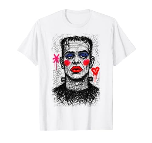 Image of Frankenstein Portrait. Fun Horror Funny Halloween Gay Zombie T-Shirt