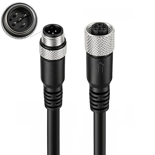 Image of ZBLZGP M12 5 Pin Sensor Connector Male to Female Actuator Signal Industrial Shielded Cable Extension A Code Straight Connector Molded Cable for Device Network 1M/3.3FT